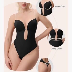 Backless thong plunge shapewear nwt